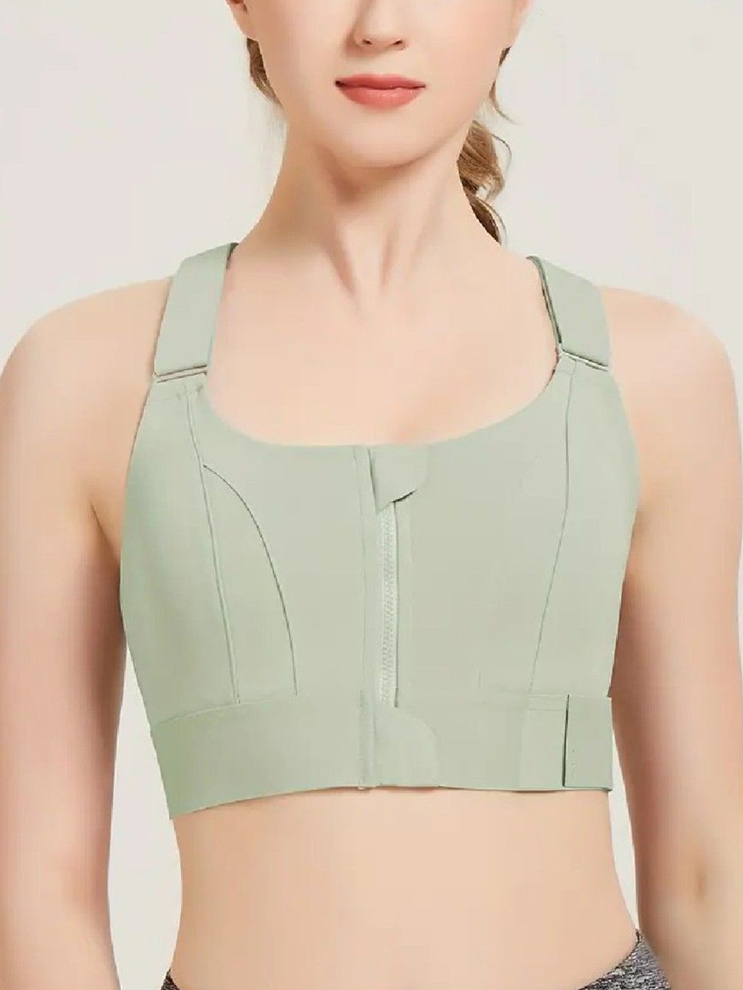 

Poftik Full Coverage Lightly Padded Workout Bra, Green