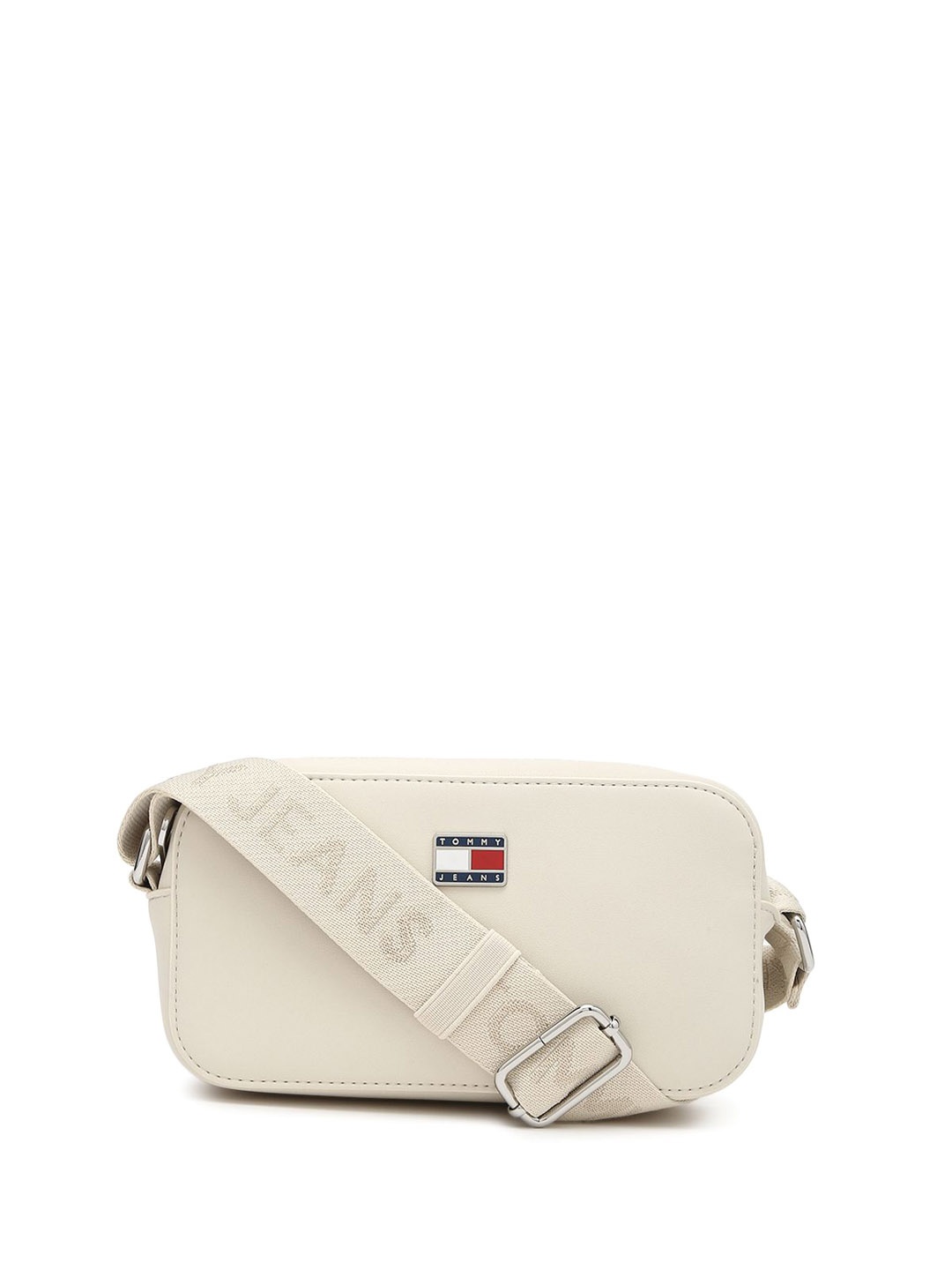 

Tommy Hilfiger PU Half Moon Sling Bag with Tasselled, Beige