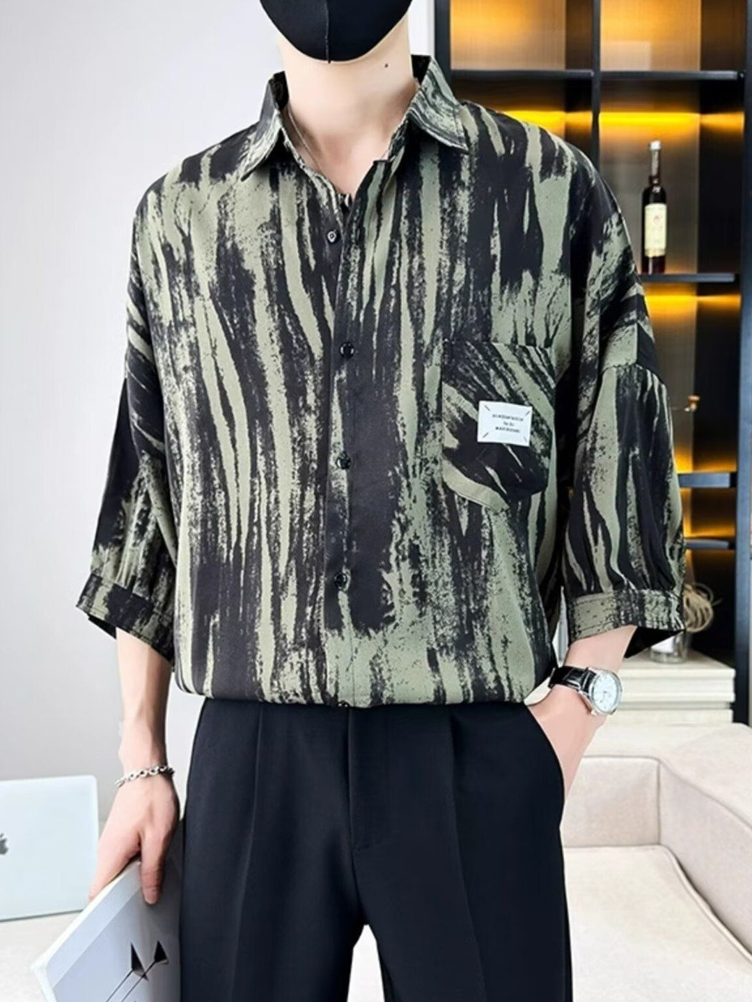 

StyleCast Men Opaque Casual Shirt, Green