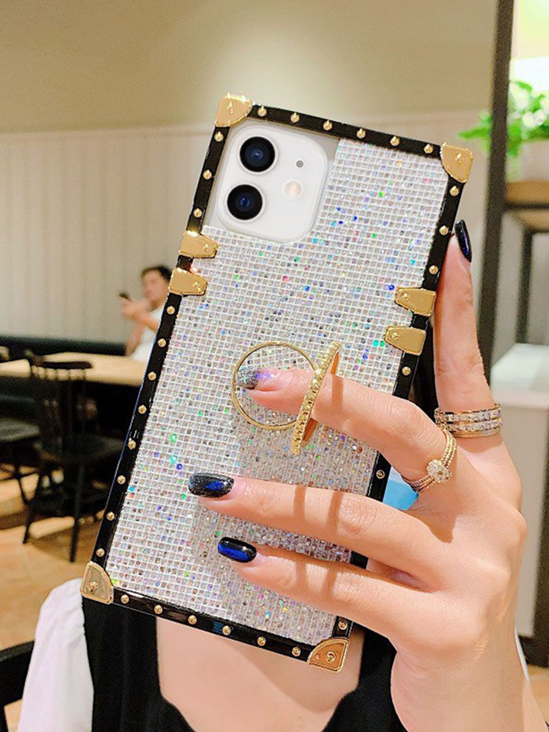 

Luxury Kase Geometric Printed iPhone 11 Back Case Mobile Accessories, White