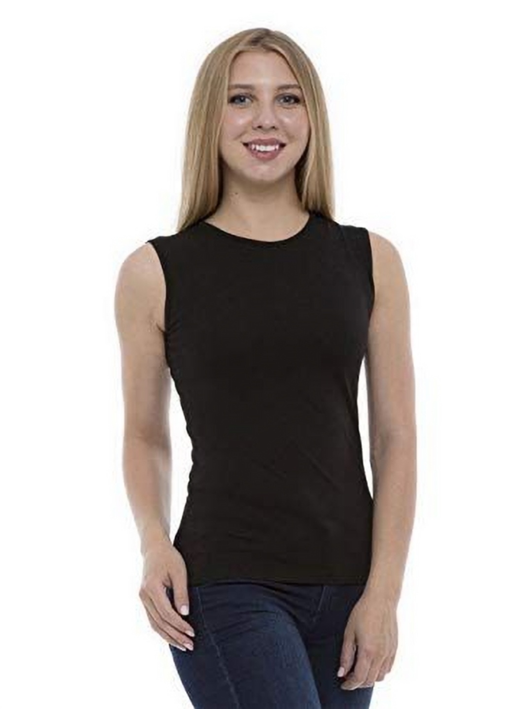 

NOTWILD Women Solid Round Neck Cotton T-shirt, Black