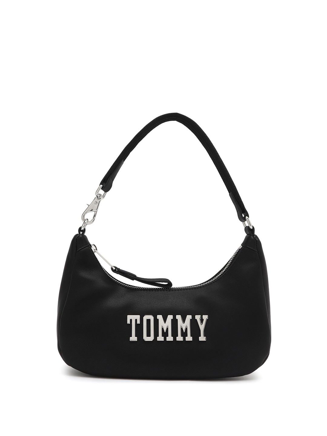 

Tommy Hilfiger PU Structured Sling Bag with Applique, Black