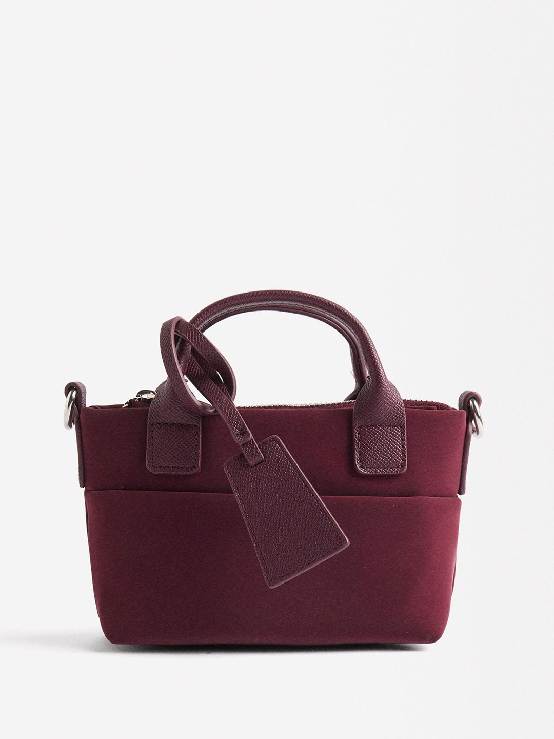 

PARFOIS Structured Handheld Bag, Burgundy