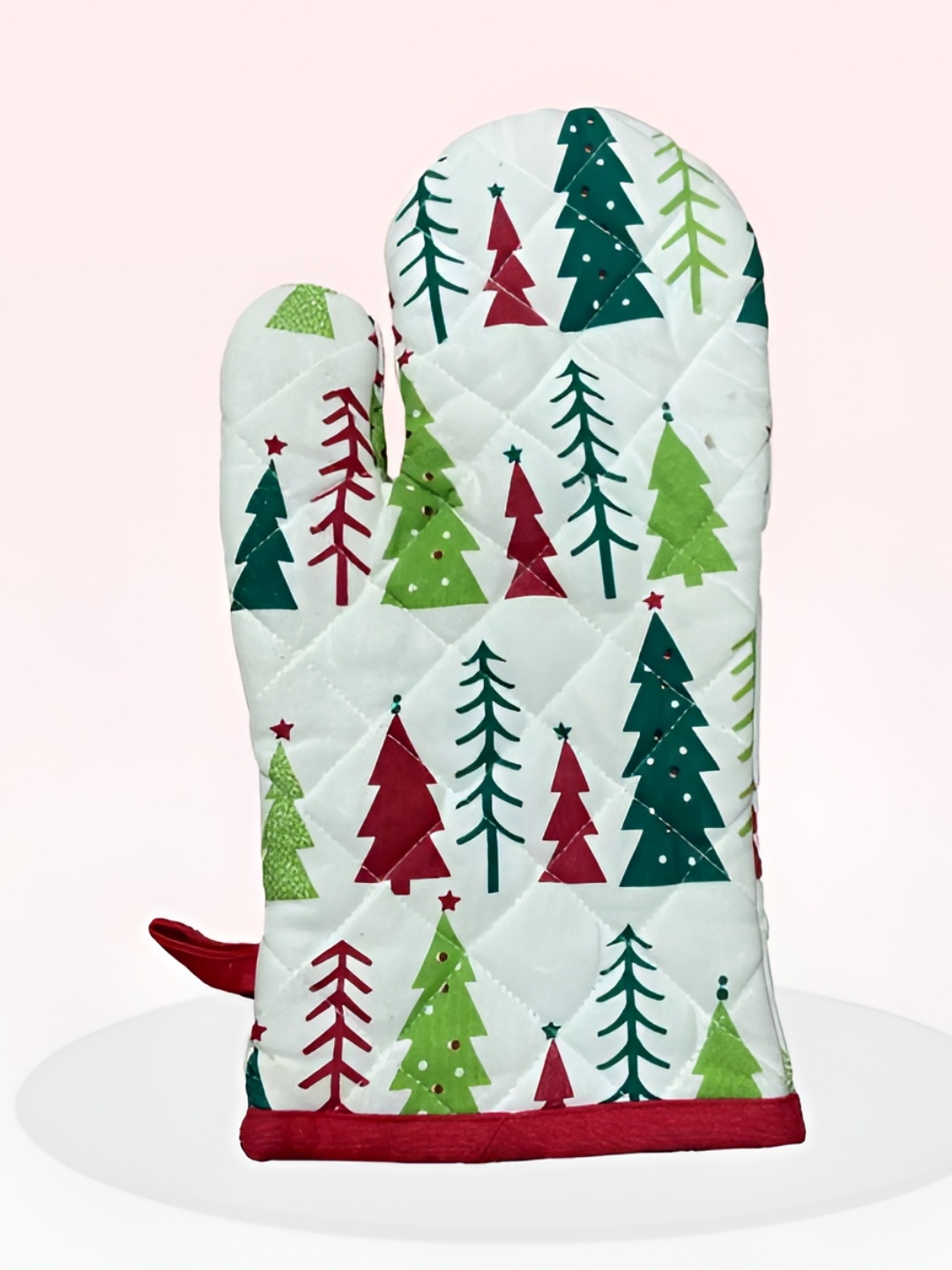 

SAJAVAT White & Green Printed Pure Cotton Oven Glove