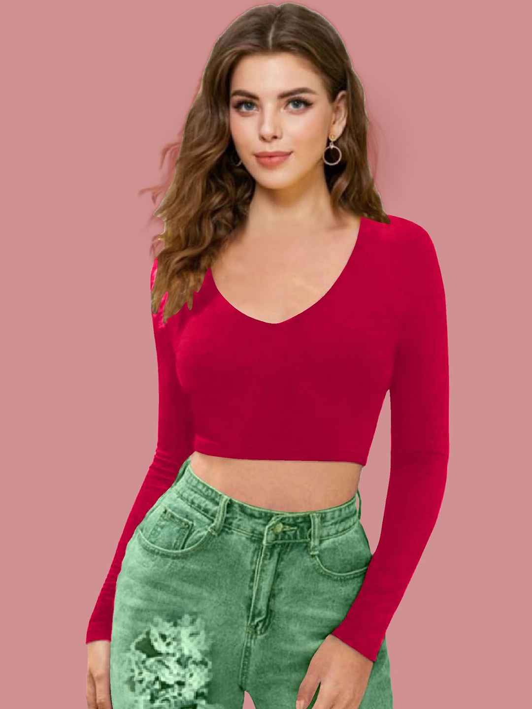 

Dream Beauty Fashion Women Fitted Crop Top, Pink