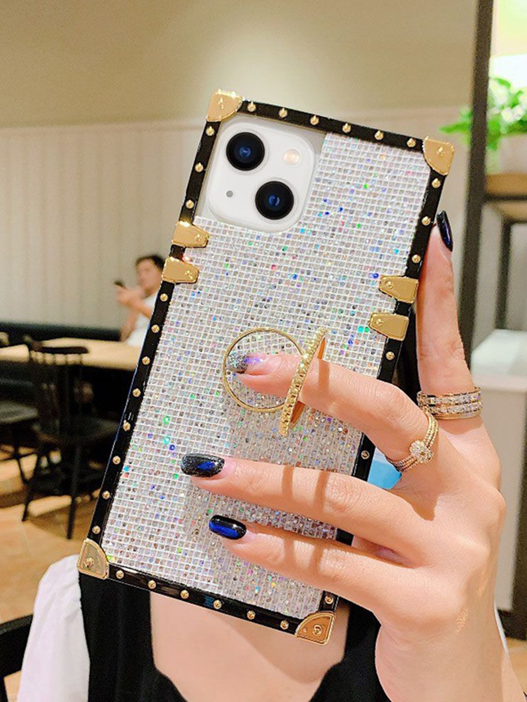 

Luxury Kase Solid Printed iPhone 14 Plus Back Case Mobile Accessories, White