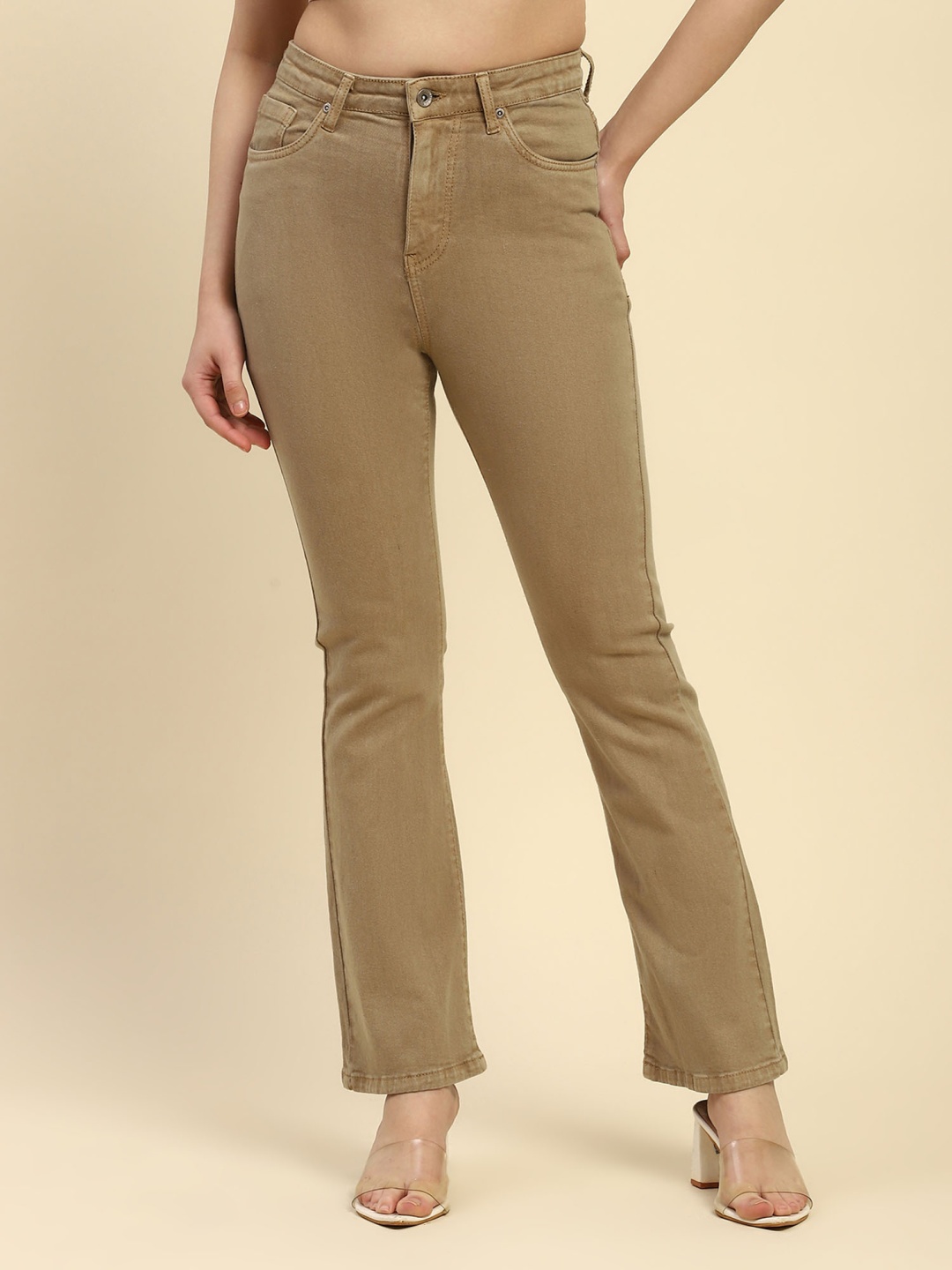 

Global Republic Women Smart High-Rise Light Fade Stretchable Jeans, Khaki