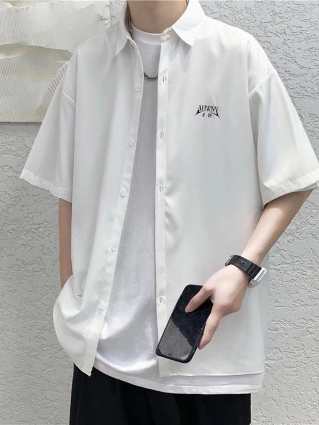 

StyleCast Men Opaque Casual Shirt, White