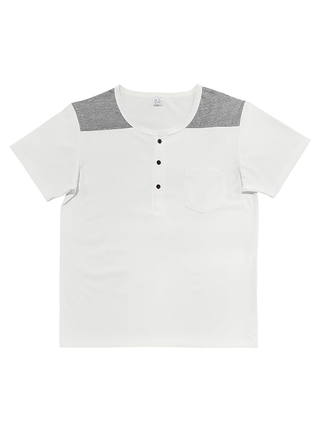 

StyleCast x Revolte Men Solid Henley Neck T-shirt, White