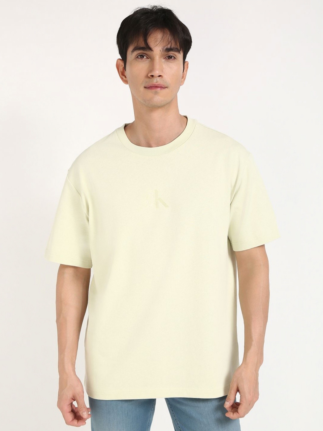 

Calvin Klein Jeans Men Raw Edge T-shirt, Green