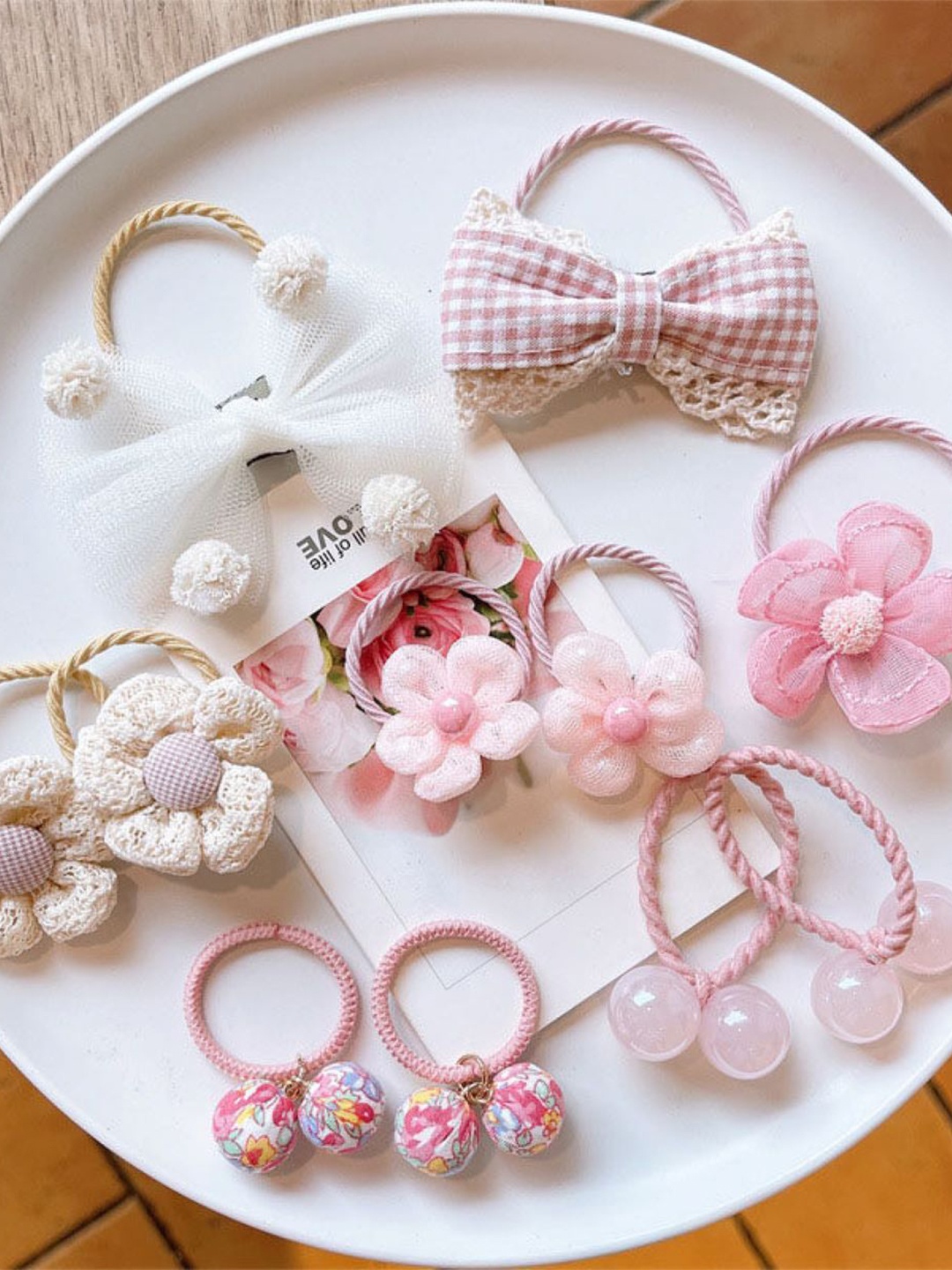 

SYGA Girls Set Of 11 Hair Accessory Set, Pink