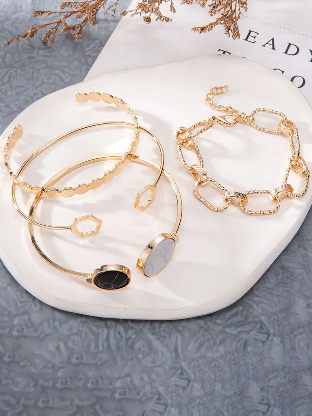 

Celestique Women 4 Gold-Plated Wraparound Bracelet