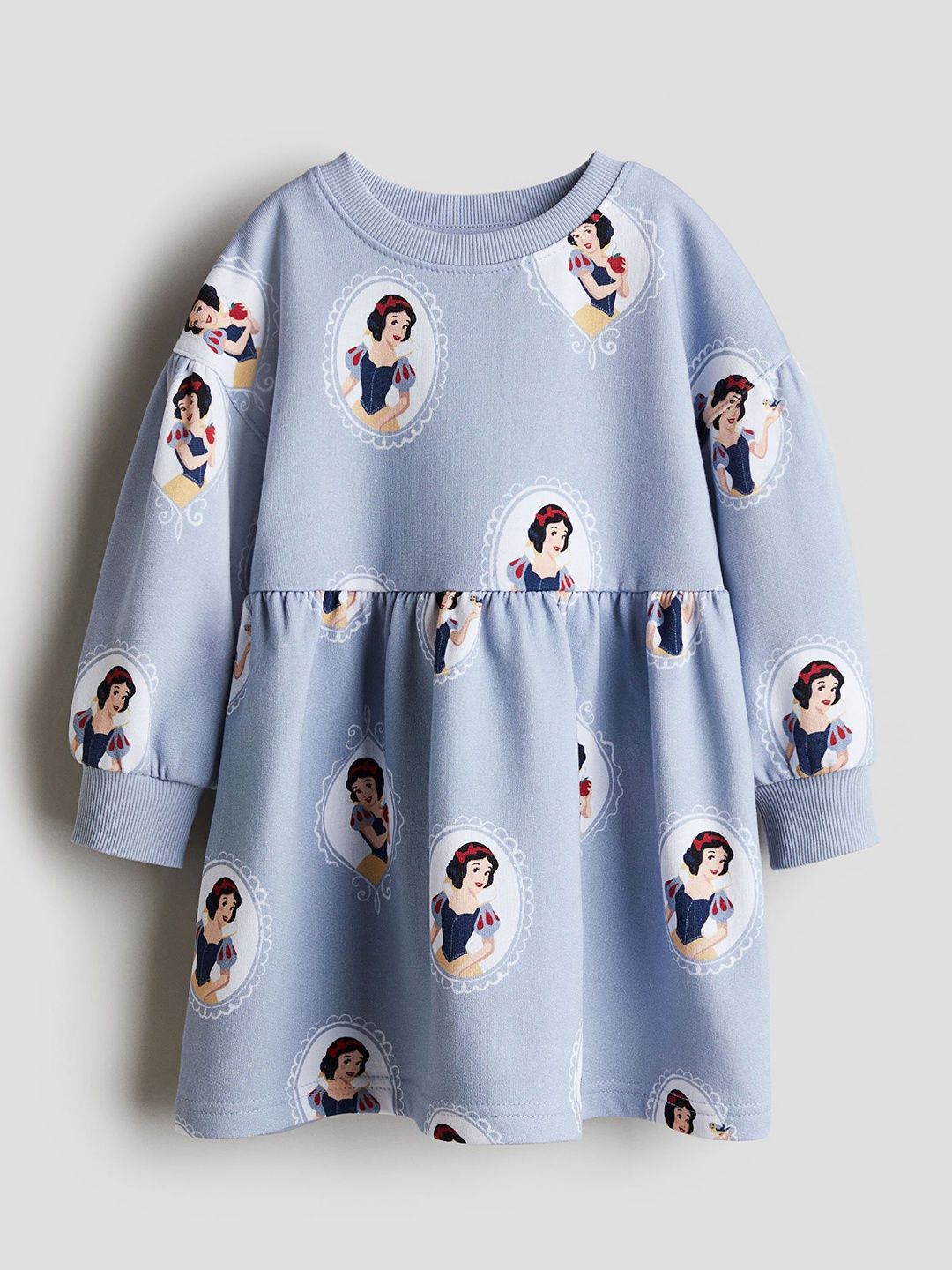 

H&M Printed Sweatshirt Dress, Blue