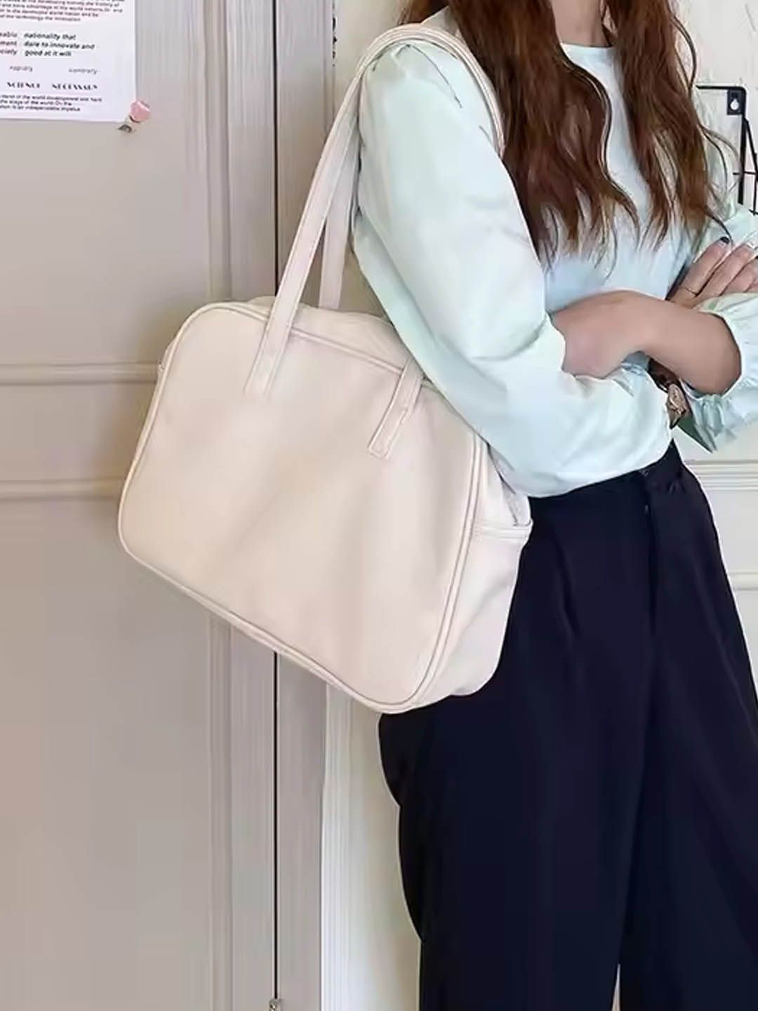 

StyleCast Striped Bucket Shoulder Bag, White