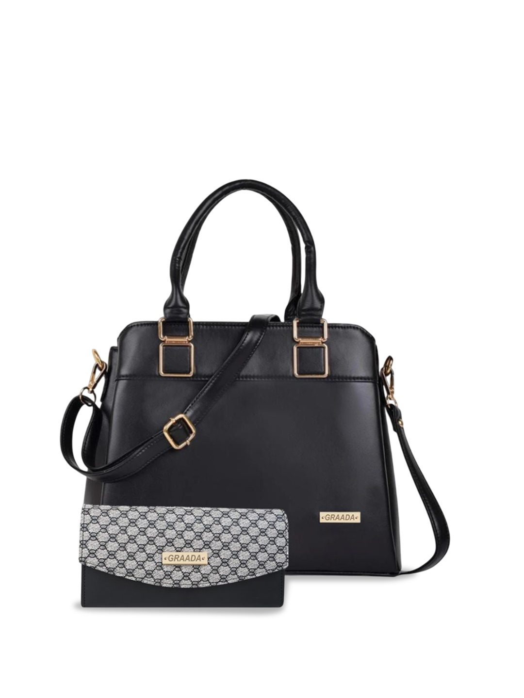 

GRAADA Structured Satchel, Black