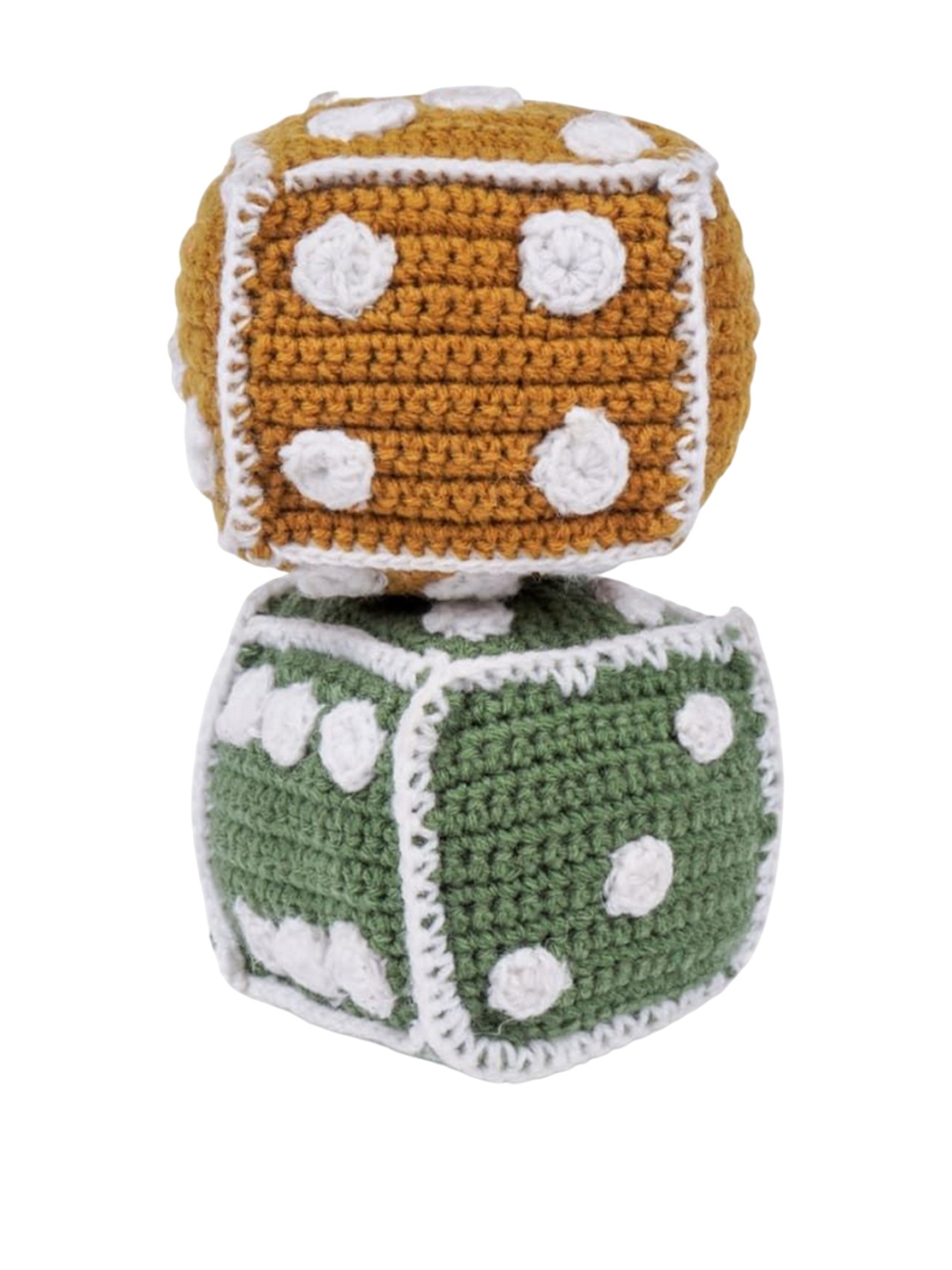 

Nesta Toys Handmade Crochet Dice Math Learning Toy Set of 2, Orange