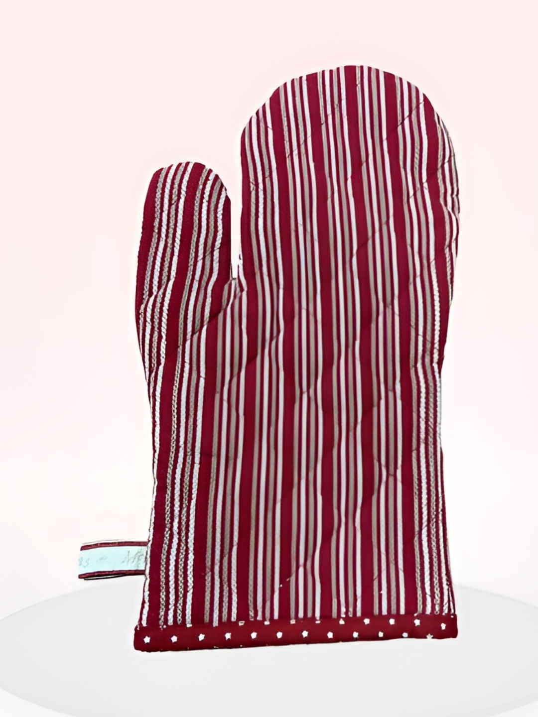 

SAJAVAT White & Maroon Printed Pure Cotton Oven Glove