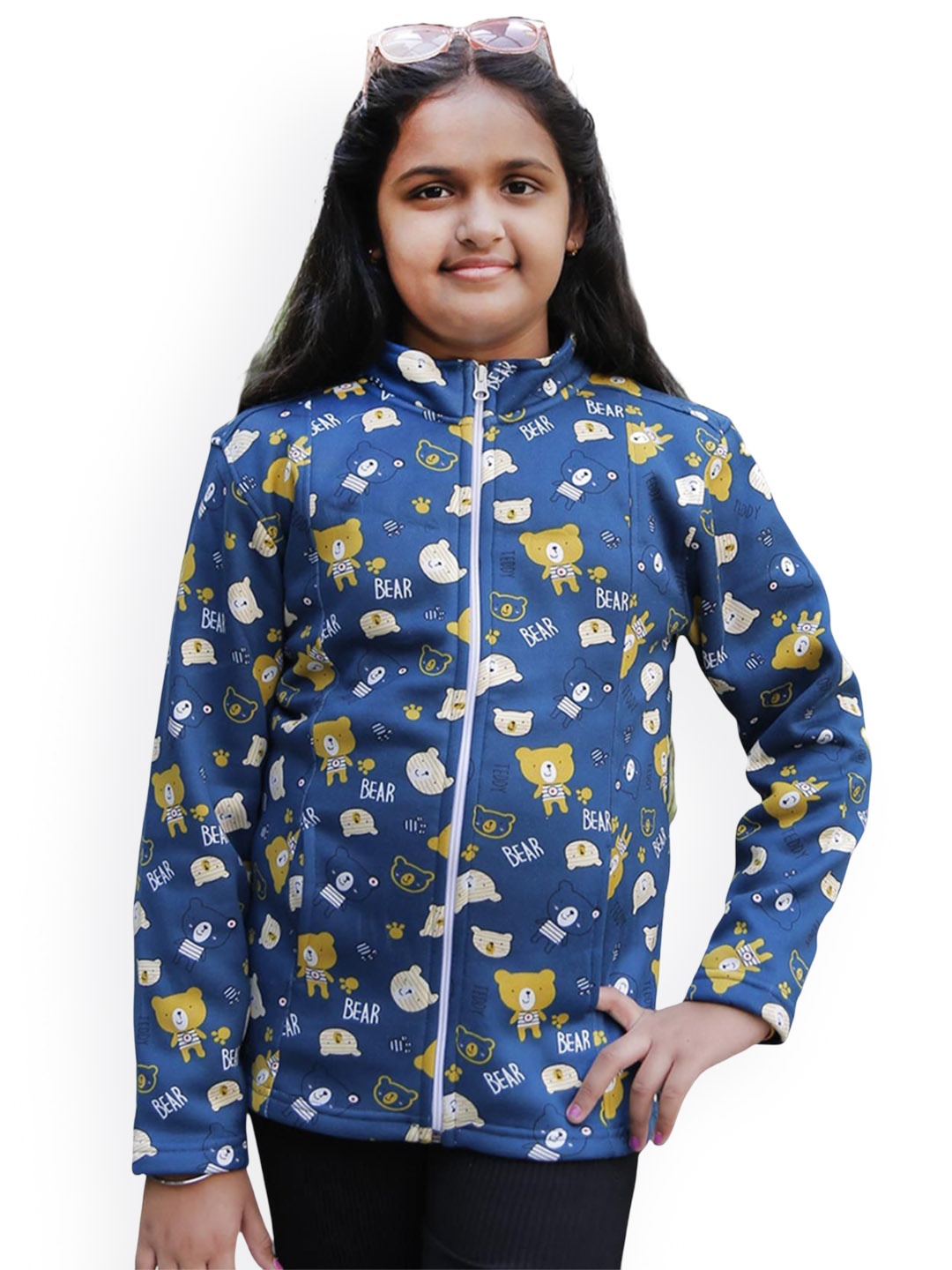 

Chombooka Unisex Kids Floral Woollen Lightweight Outdoor Tailored Jacket, Blue