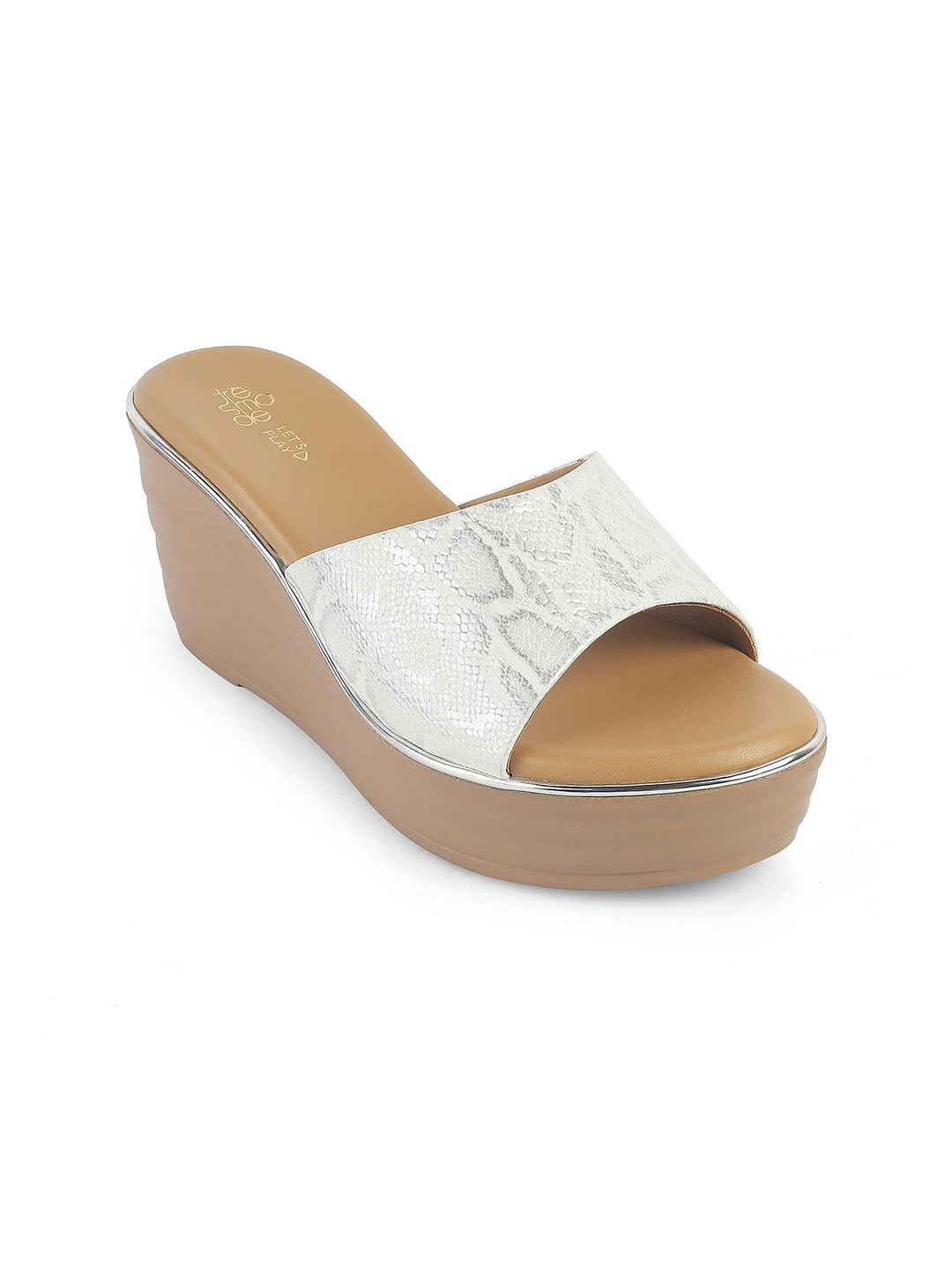 

Tresmode Women Open Toe Wedge Heel Sandals, White