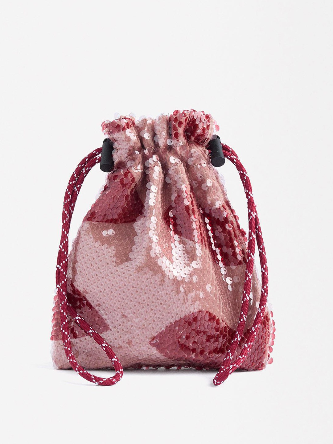 

PARFOIS Sequin Embellished Purse, Pink