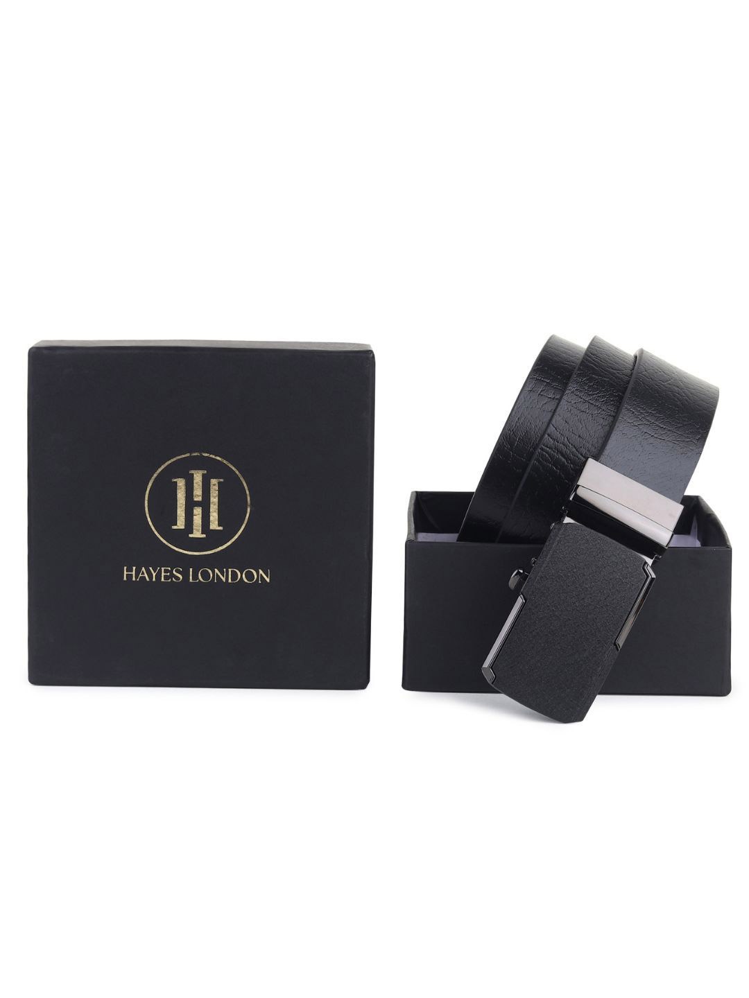 

Hayes London Men 2 Leather Reversible Formal Belt, Black