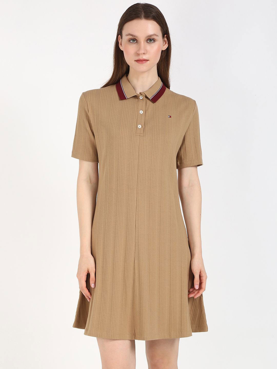 

Tommy Hilfiger Women Midi Shirt Dress, Khaki