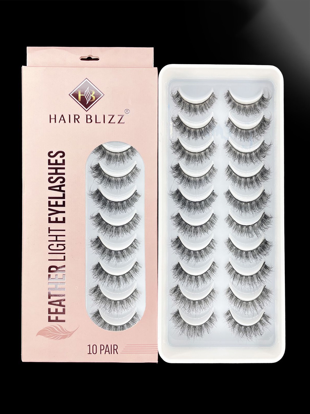 

Hairblizz Set of 10 Feather Light Cate Eyelashes, Black