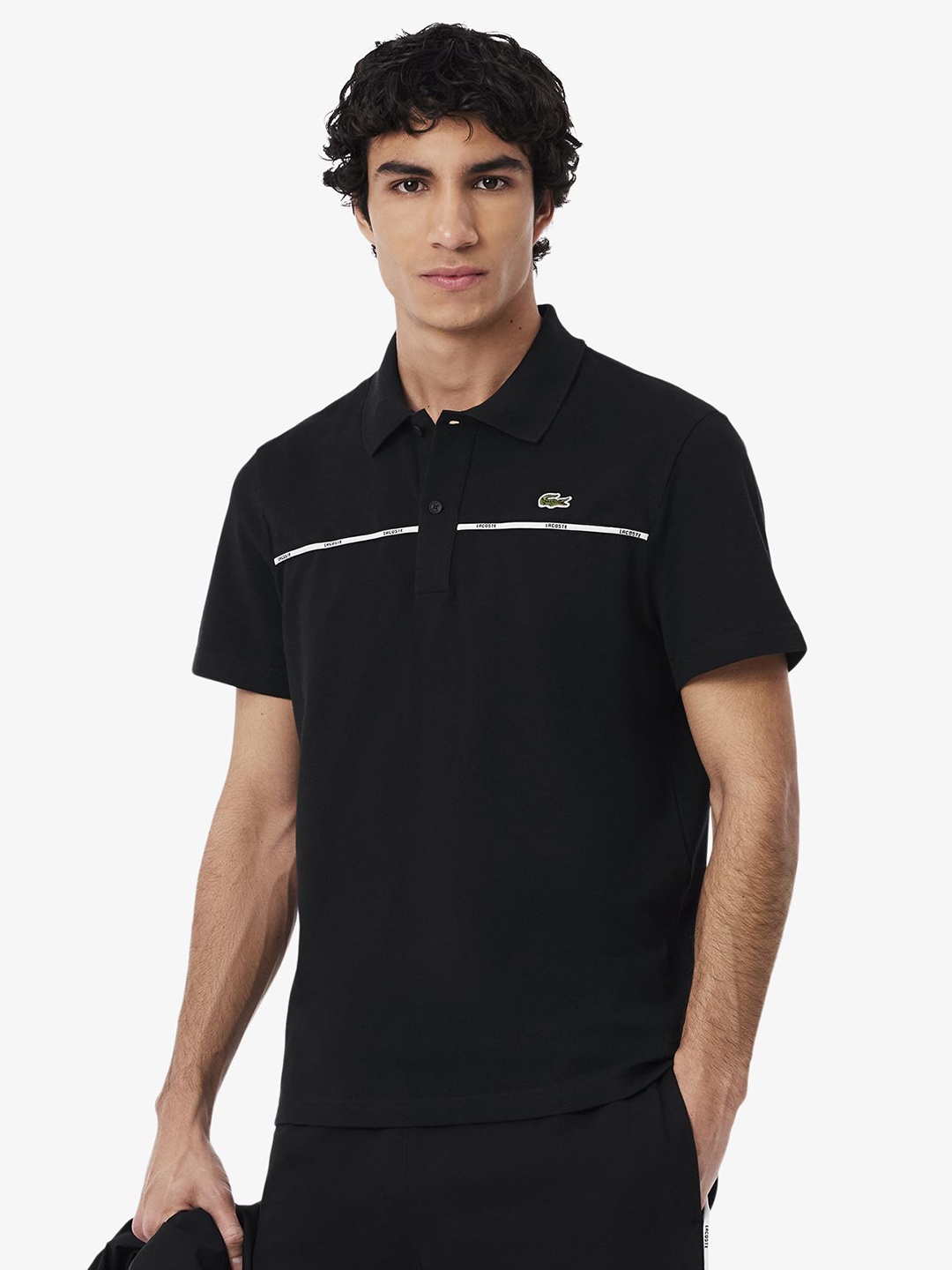 

Lacoste Men Polo Collar T-shirt, Black