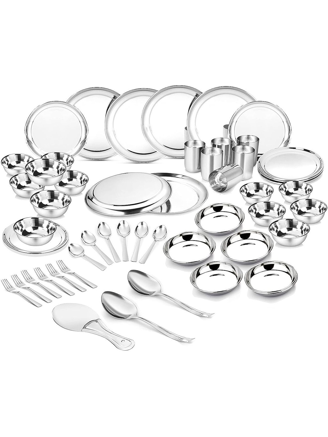 

Classic Essentials Unisex Silver Dinner Set