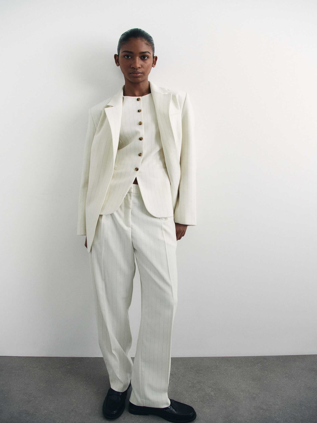 

H&M Loose-Fit Blazer, White