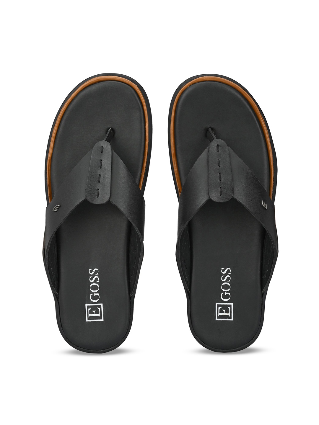 

Egoss Men Genuine Leather Comfort Sandals, Black