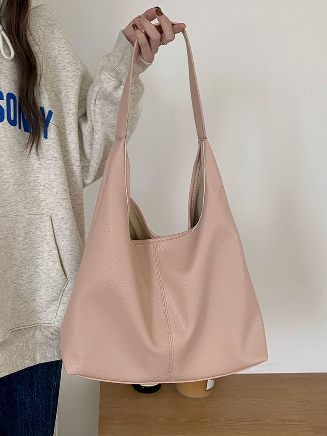 

StyleCast Structured Hobo Bag with Tasselled, Pink