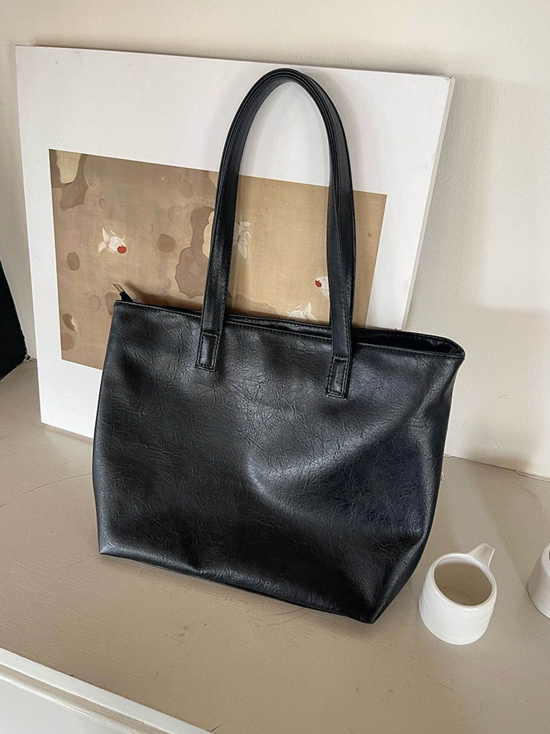 

StyleCast Colourblocked Structured Shoulder Bag, Black