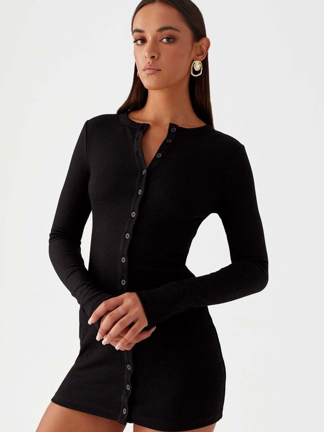 

LULU & SKY Women Bodycon Mini Dress, Black
