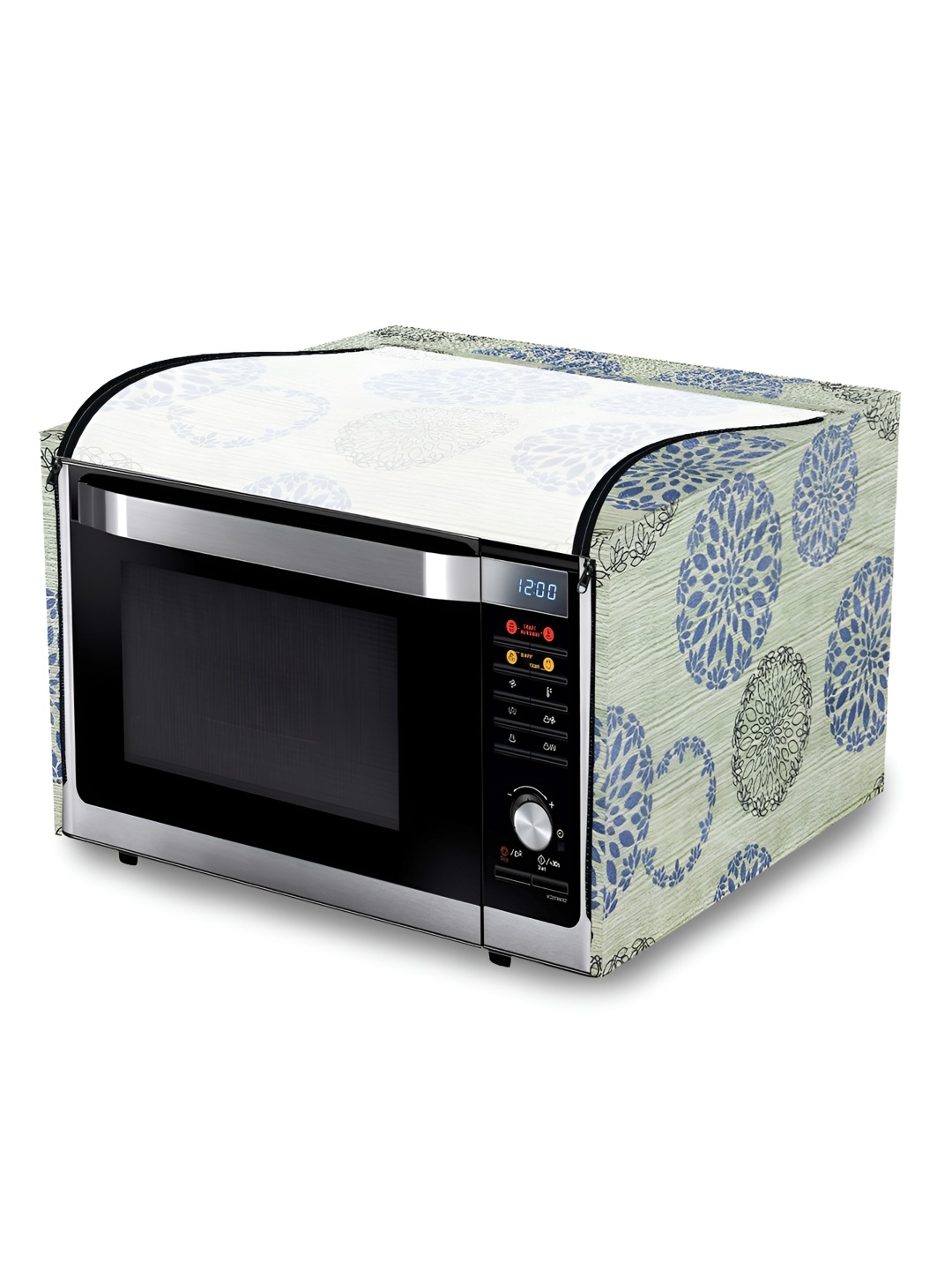 

KANUSHI INDUSTRIES Green & Blue Printed 100% Waterproof Microwave Cover