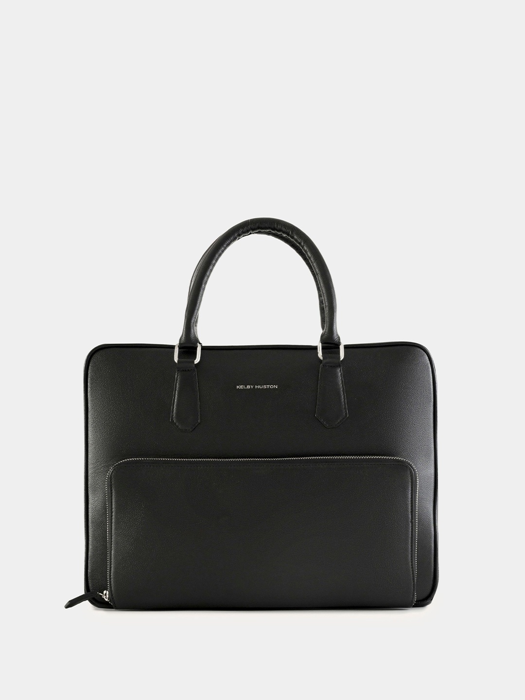 

KELBY HUSTON Unisex Textured Leather Apex Laptop Bag, Black