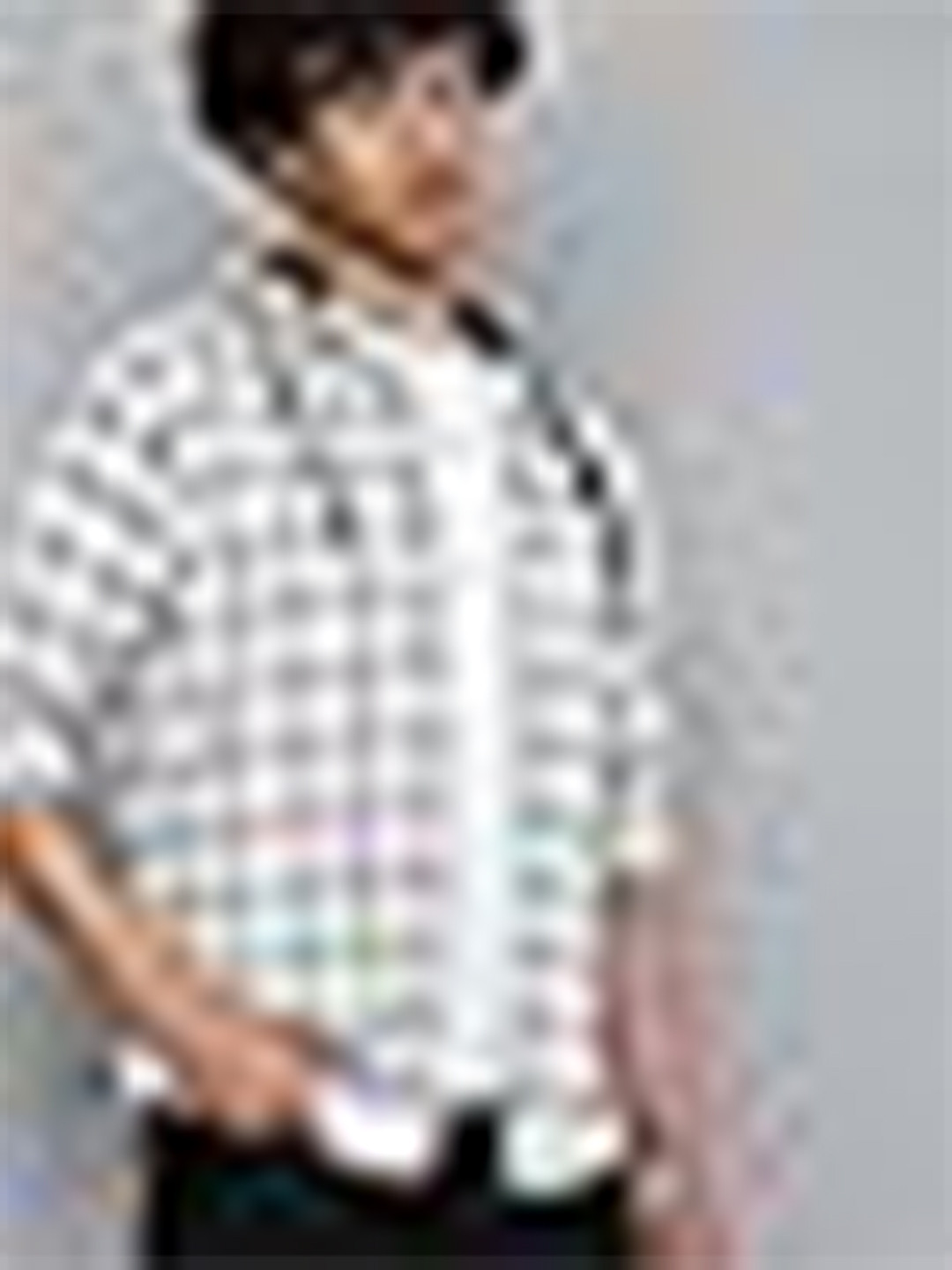 

The Indian Garage Co Slim Fit Tartan Checked Hooded Cotton Casual Shirt, White