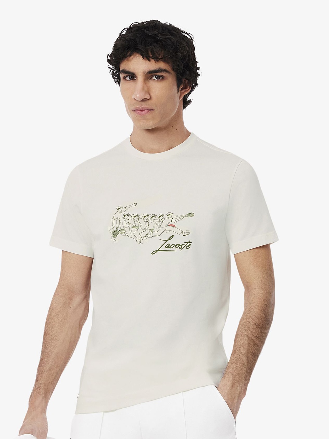 

Lacoste Men Printed T-shirt, White