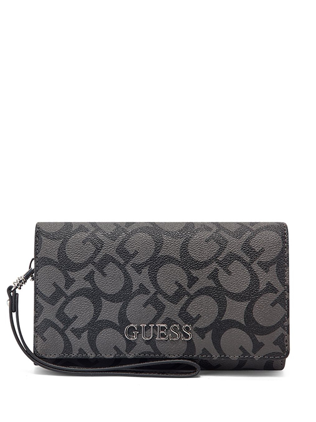 

GUESS Women Printed Three Fold Wallet, Charcoal