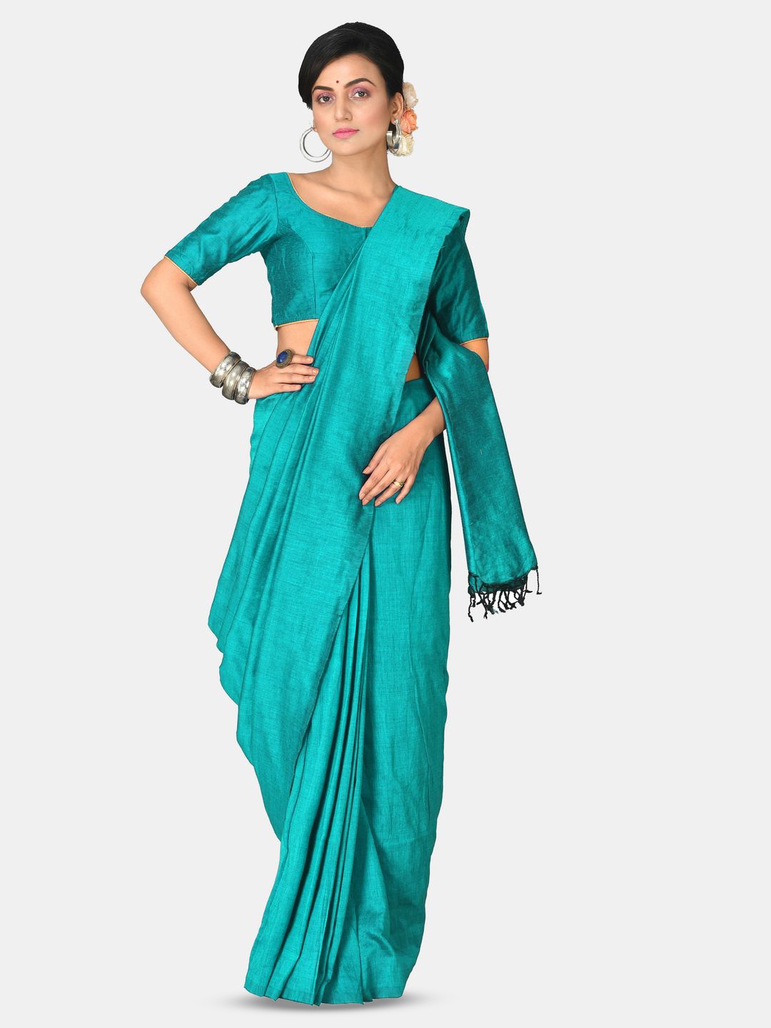 

Crochetin Saree, Sea green