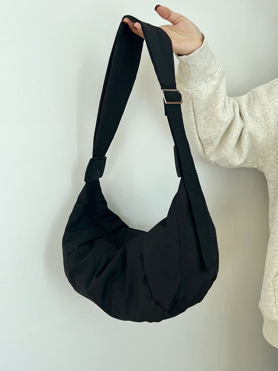 

StyleCast Structured Hobo Bag with Tasselled, Black