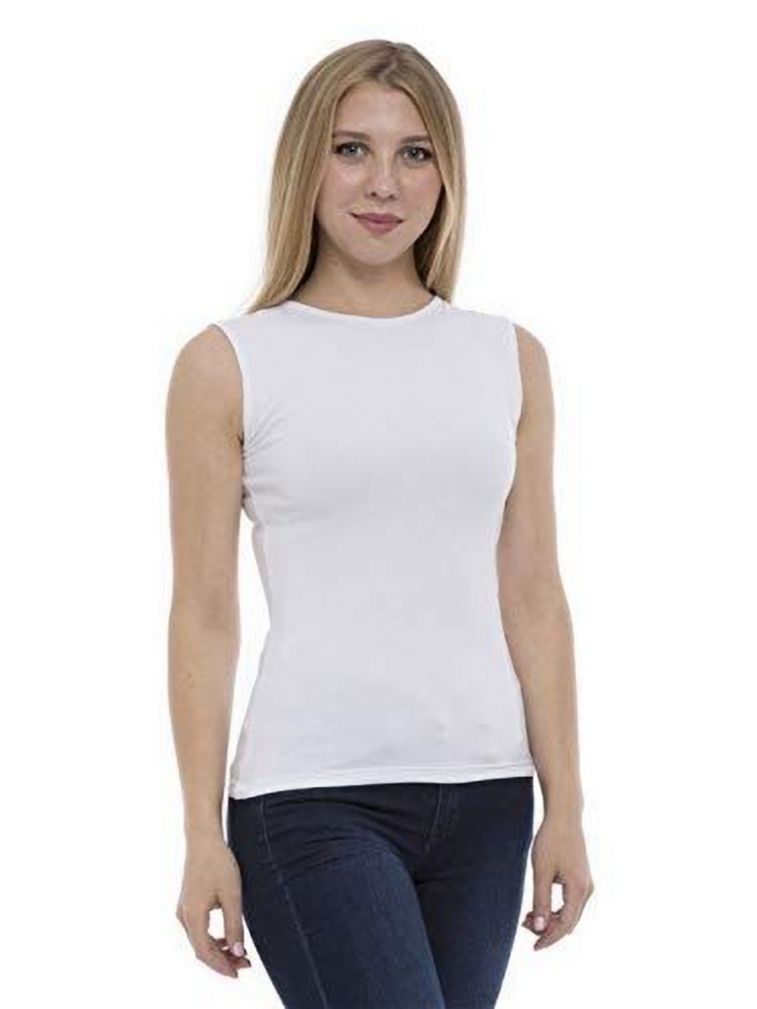 

NOTWILD Women Solid Round Neck Cotton T-shirt, White