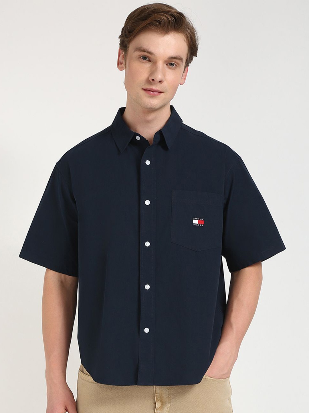 

Tommy Hilfiger Men Opaque Casual Shirt, Blue