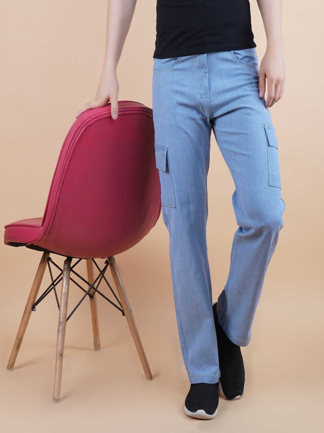 

LINARIA Men Classic Relaxed Fit Cargo Styles Jeans, Blue