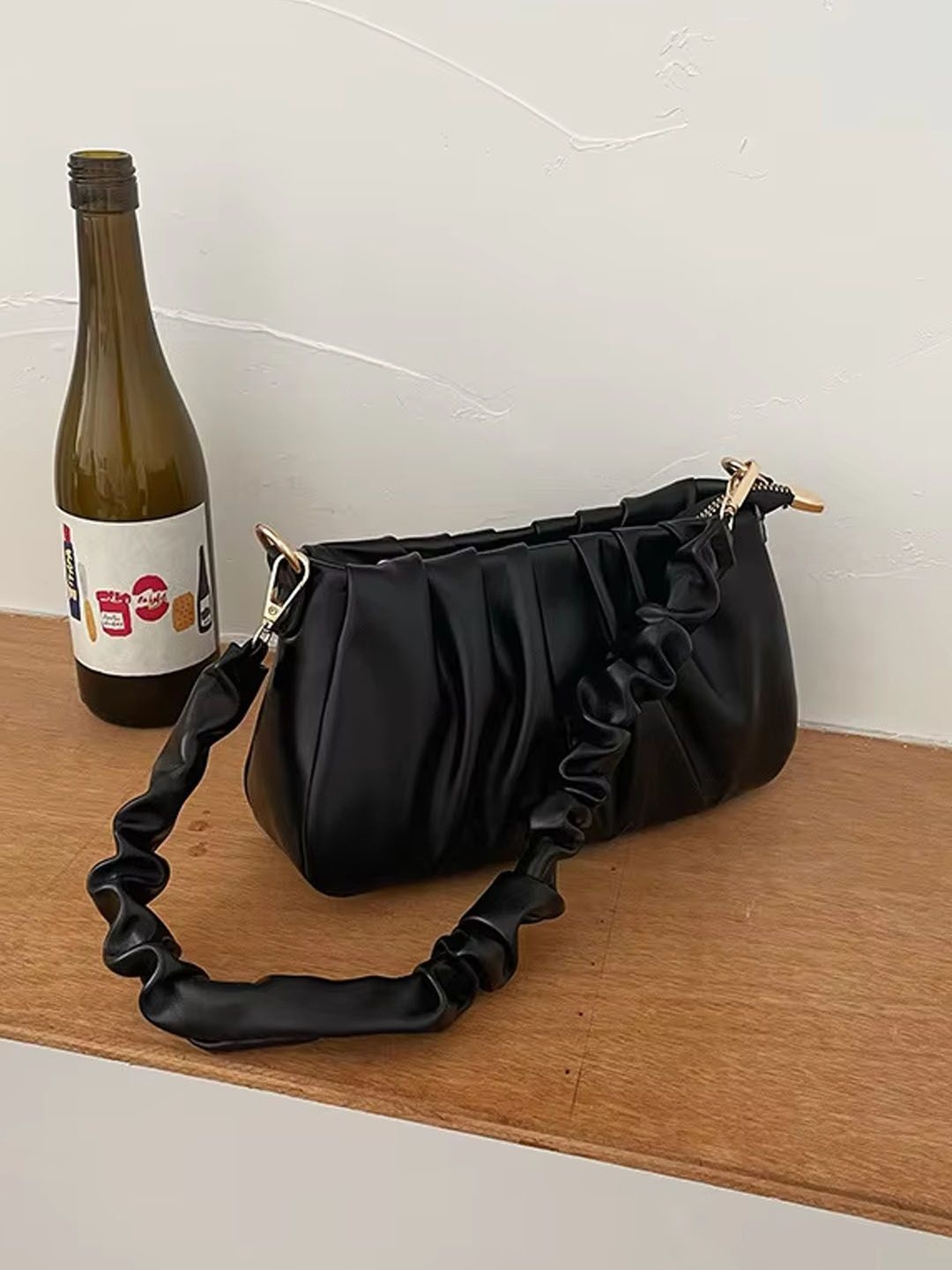 

StyleCast Bucket Shoulder Bag with Tasselled, Black