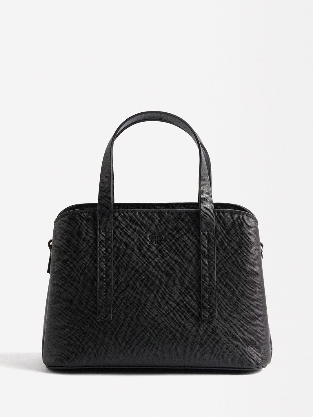 

PARFOIS Textured Structured Handheld Bag, Black