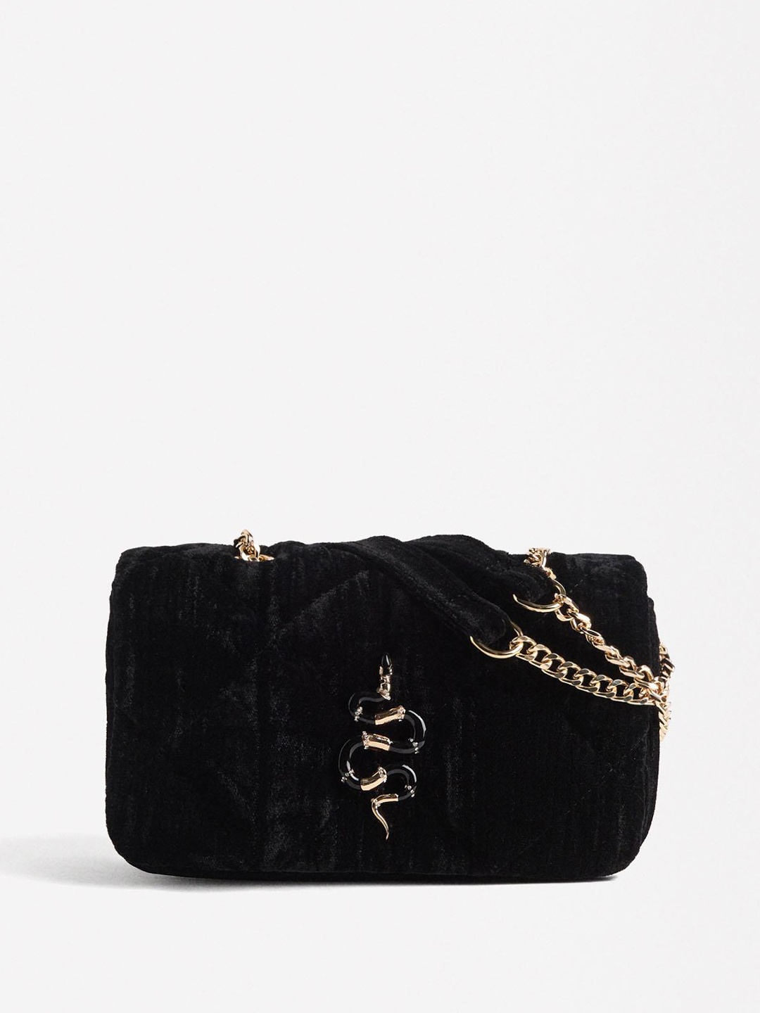 

PARFOIS Structured Shoulder Bag with Quilting, Black