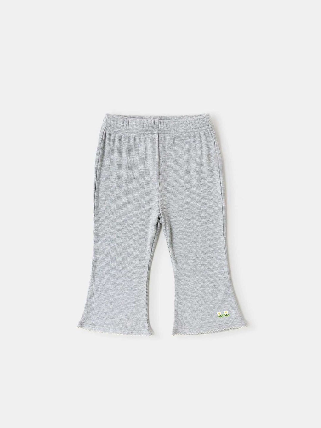 

LULU & SKY Girls Flared-Fit Mid-Rise Track Pant, Grey