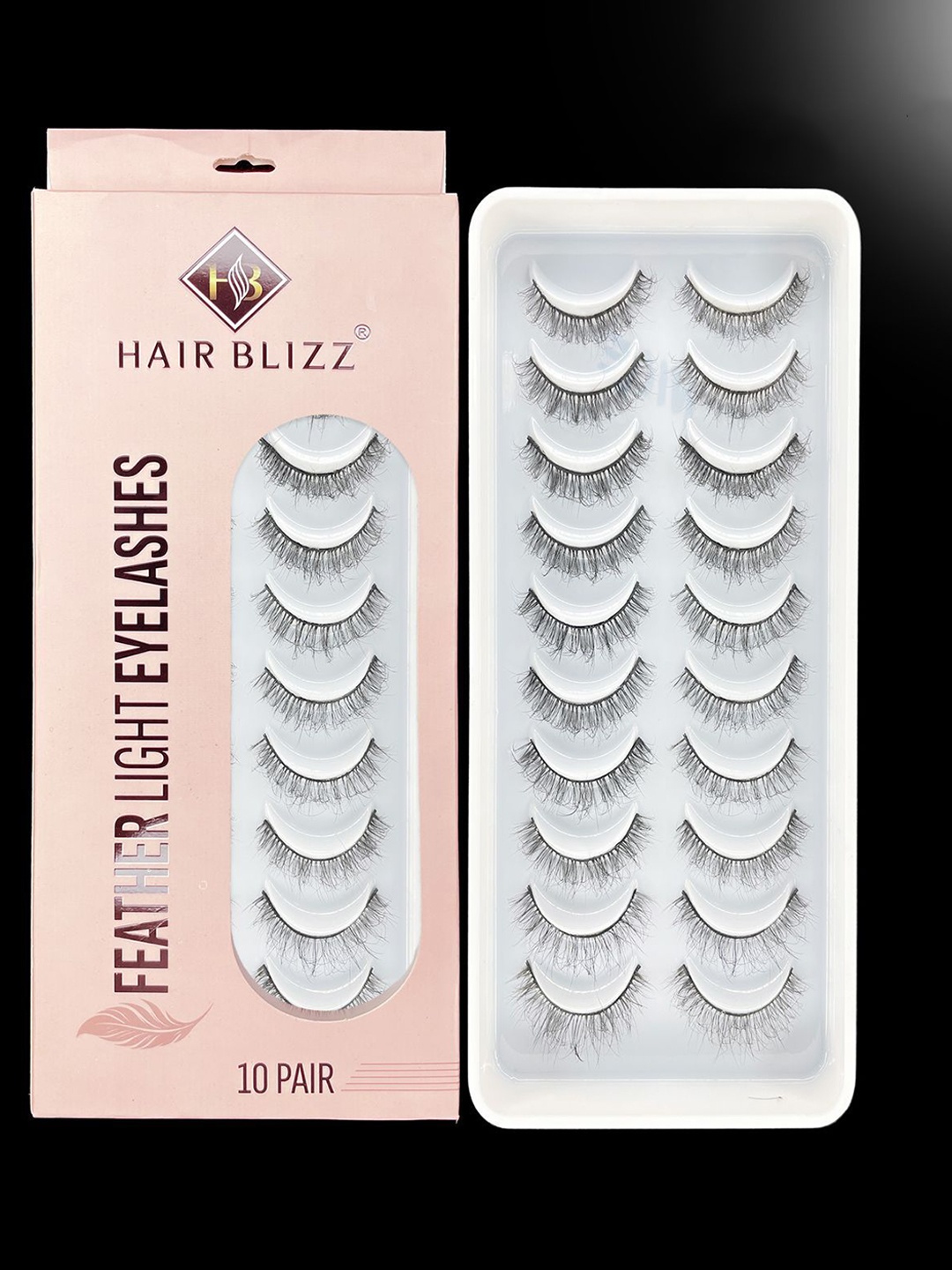 

Hairblizz Set Of 10 Feather Light Eyelashes, Black