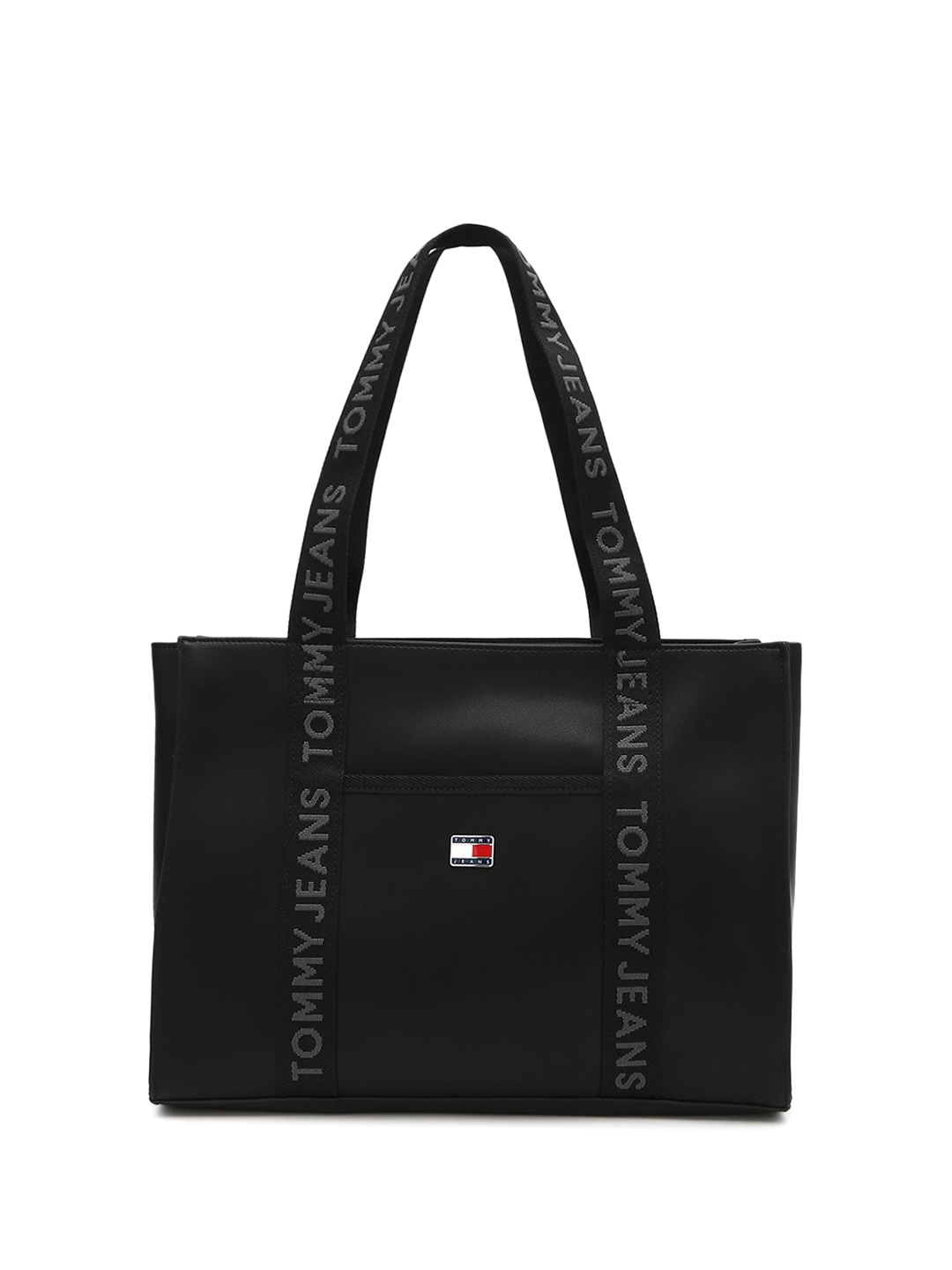 

Tommy Hilfiger PU Swagger Tote Bag with Bow Detail, Black